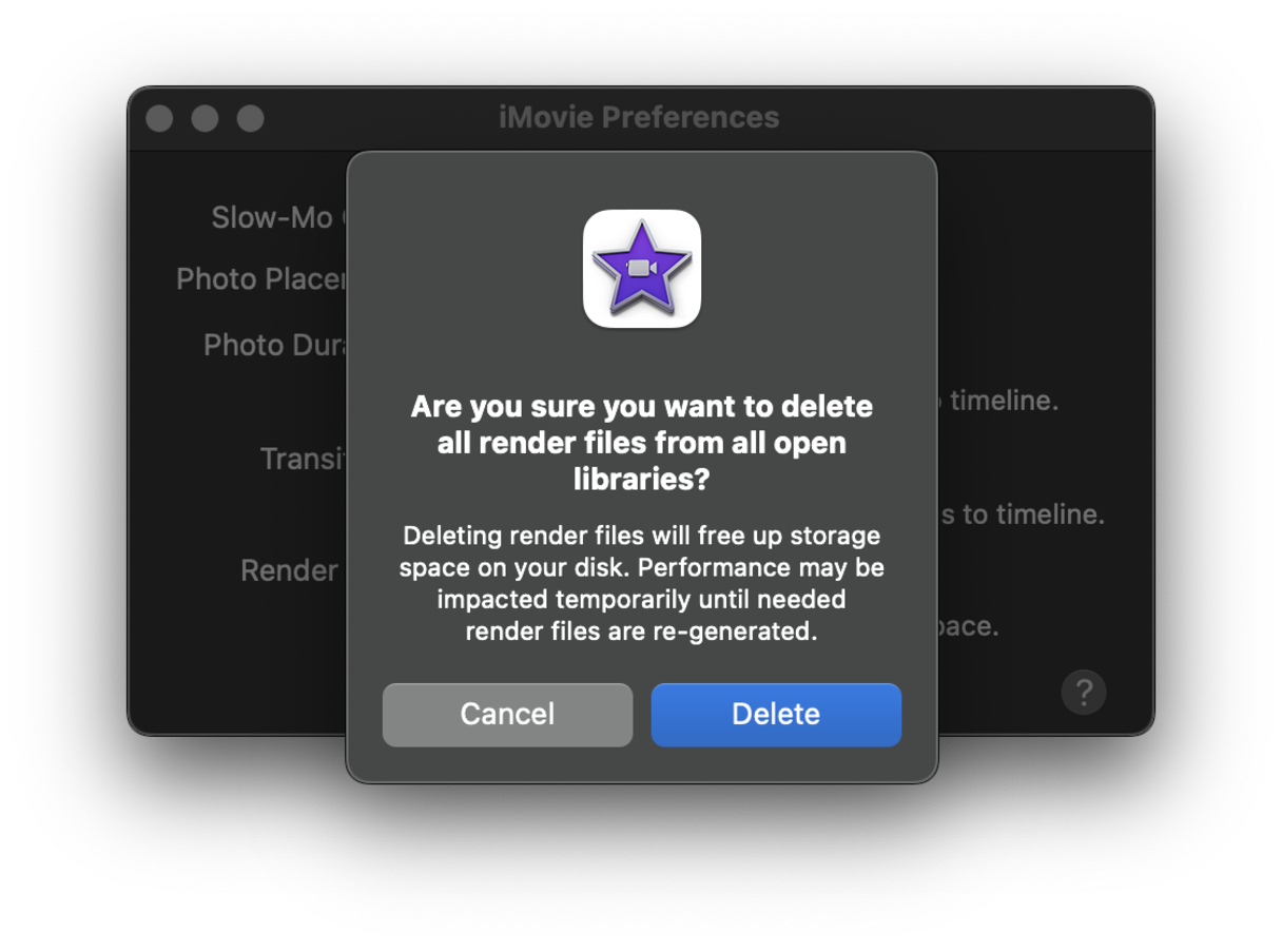 How to delete iMovie library on Mac and reclaim space